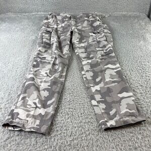 William Rast Cargo Pants Camouflage Print Mens Size 30 Utility Pockets Belted